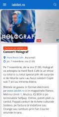 Vand 2 bilete concert Holograf din 07.11.2024, VIP, loc la masaxin fata scenei foto