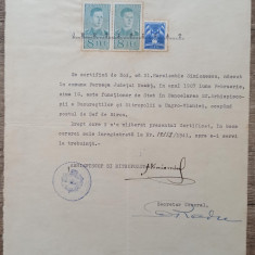 Certificat Arhiepiscopia Bucurestilor semnat de arhiereul Veniamin Pocitan, 1941