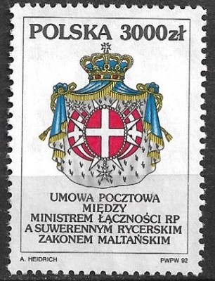 B2398 - Polonia 1992 - Heraldica neuzat,perfecta stre foto