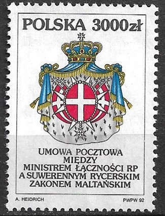 B2398 - Polonia 1992 - Heraldica neuzat,perfecta stre