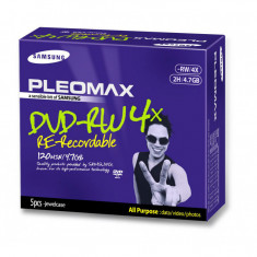 DVD-RW Samsung Pleomax 4.7GB, 1-4X, Jewel Case, 5 Bucati foto