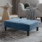 Taburet, albastru, 78x56x32 cm, catifea