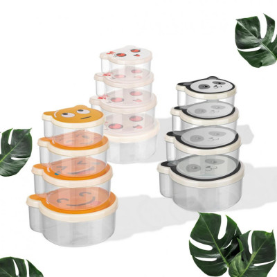 SET 4 CASEROLE CU CAPAC , PLASTIC, ART OF DINNING BY HEINNER ( mix 3 modele in foto