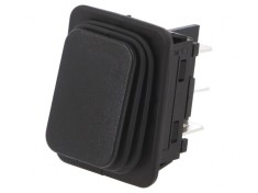 Comutator Rocker DPDT Negru IP65 12A/250V OFF-ON