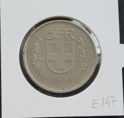 Elvetia 5 francs franci 1976 foto