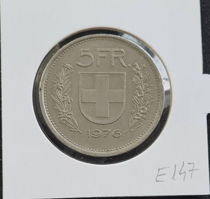 Elvetia 5 francs franci 1976