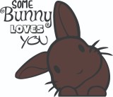 Cumpara ieftin Sticker decorativ, Some Bunny Loves You, Maro, 60 cm, 7062ST-2