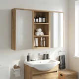 vidaXL Dulap de perete pentru baie Stejar artizanal 30 x 16 x 62,5 cm 889342