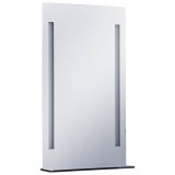 Cumpara ieftin Oglinda cu LED de perete pentru baie, cu raft, 60 x 100 cm