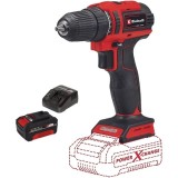 Einhell TE-CD 18/40 Li BL PXC + Starter Kit - Masina de gaurit si insurubat 40 Nm + Set 1 acumulator si incarcator Li-Ion 18 V 4 Ah