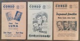 ROMANIA 1942-1944 lot 3 programe de cinema Corso Filmtheater Sibiu filme germane