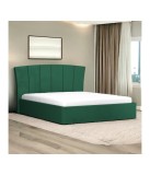 Pat Tapitat Eli Verde Smaralad + Saltea 160x200cm