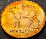 Cumpara ieftin Moneda 5 ORE - NORVEGIA, anul 1972 *cod 3507 A = patina CAMEO, Europa