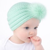 Caciulita vernil tip turban cu pufulet (Marime Disponibila: 3-6 luni)
