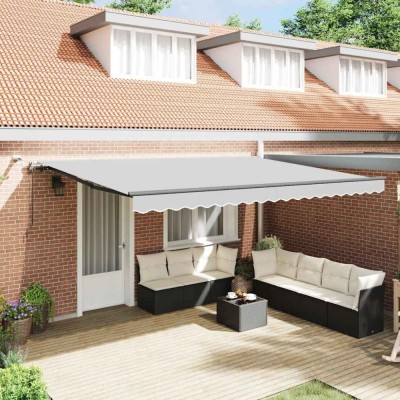 vidaXL Copertină cu Manual Antracit 5 x 3 m Metal 313263 foto