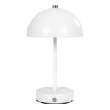 House Nordic Lampa de masa LED wireless Dead, alba/otel Mobalis Homvera