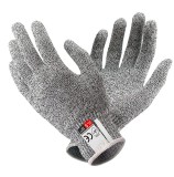 Manusi de protectie anti-taiere, macelar/bucatar, HPPE, 20 X 9 cm, marimea M, gri