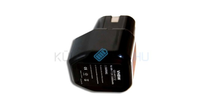VHBW Baterie pentru scule electrice Hitachi EB712S, 325292 - 3300 mAh, 7.2 V, NiMH