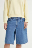 Cumpara ieftin Levi&#039;s pantaloni scurti jeans BAGGY DAD femei, neted, high waist, 000MJ