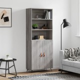 VidaXL Dulap &icirc;nalt, gri sonoma, 69,5x34x180 cm, lemn compozit
