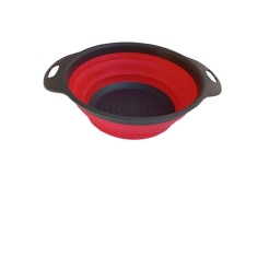 Strecuratoare pliabila pentru fructe si legume, 30 cm, rosu+ gri