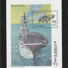 Somalia 2000-Aviatie,Marina,Porthelicoptere,colita dantelata,MNH,Bl.75