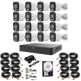 Sistem supraveghere Uniview, 16 camere 5MP, Lumina Alba 20m, DVR 16 canale, Accesorii montaj incluse SafetyGuard Surveillance