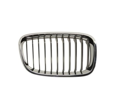 Grila radiator BMW Seria 1 (F20), 08.2011-06.2015, model BASIS LINE, fata, partea stanga, cromat/negru foto