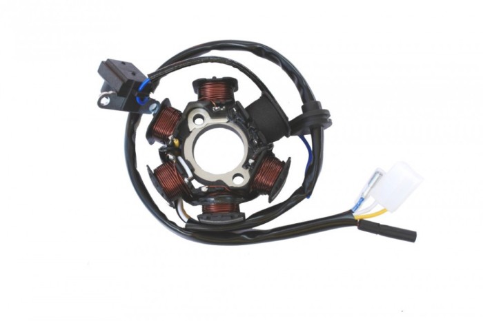 Stator GY6 50-80cc 4T (6 bobine+senzor scanteie, 4 fire)
