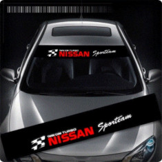 Sticker parasolar auto NISSAN (126 x 16cm) foto