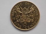 5 CENTS 1978 KENYA, Africa