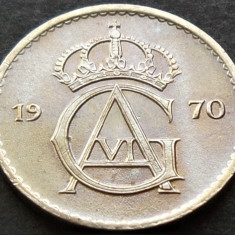 Moneda 25 ORE - SUEDIA, anul 1970 *cod 2473 = UNC