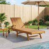 vidaXL Șezlong 1-persoană Maro Lemn solid de tec 42032668