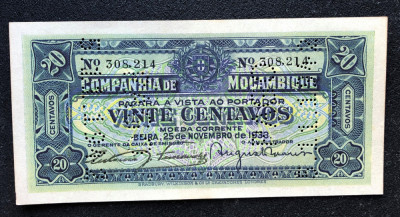 Mozambic 20 centavos 1933 foto