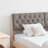 vidaXL Tăblie tapițată Gri taupe 160 cm Lemn de pin masiv 879167