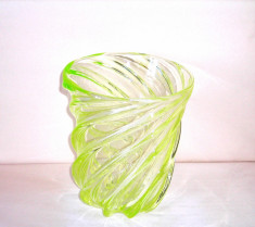 Vaza cristal dychroide, vaseline suflata manual ? design Archimede Seguso Murano foto