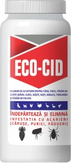 Pulbere antiparazitara pentru caini, pisici, pasari si porumbei, ECO-CID, Pasteur, 100g foto