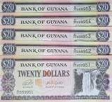 Lot Bancnote Guyana UNC