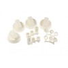 Set 4 Butoane Aragaz/Cuptor Universale Albe Arctic, Diametru 4cm, Adaptabile