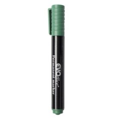 Marker Permanent EVOffice cu Varf Tesit, Culoarea Verde - Instrumente de Scris foto