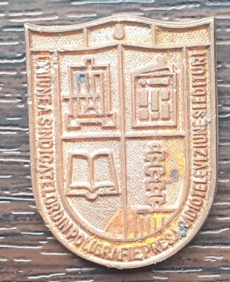 INSIGNA NETERMINATA- UNIUNE SINDICATELOR DIN POLIGRAFIE, PRESA RADIO TV SI EDIT. foto