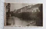 Fotografie militară rom&acirc;nească, WWII (trupă aliniată, oraș transilvănean)