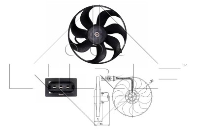 NRF 47397 Ventilator, radiator foto