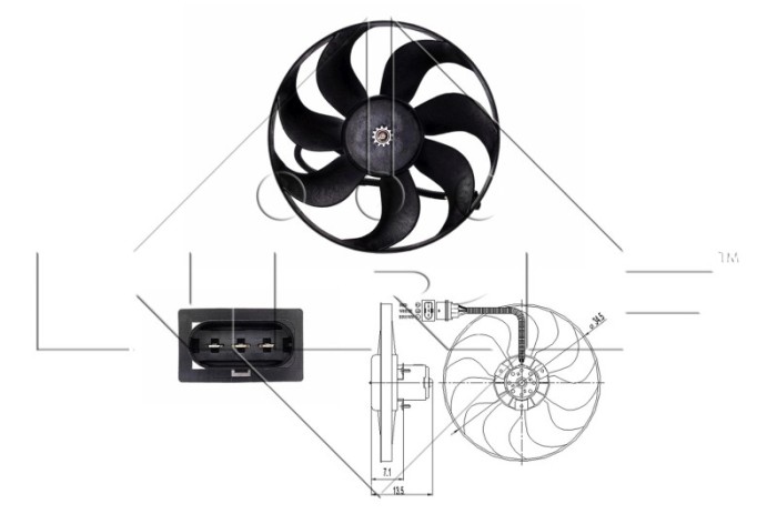 NRF 47397 Ventilator, radiator