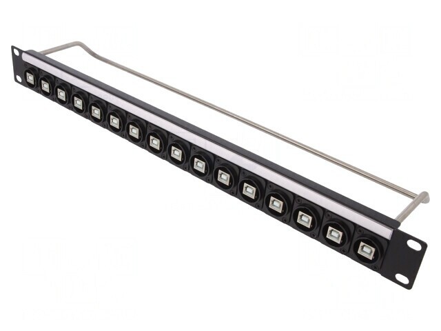 Patch Panel USB B RACK 1U 19&quot;