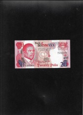 Rar! Botswana 20 pula 1982 P#10c seria132262 aunc