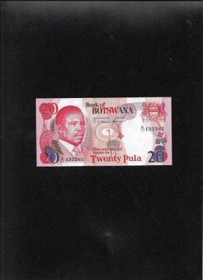 Rar! Botswana 20 pula 1982 P#10c seria132262 aunc foto
