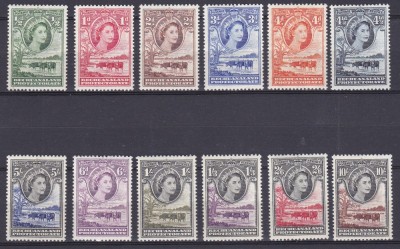 DB1 Colonii 1955 Bechuanaland Protectorat Uzuale QE II 12 v. MNH foto