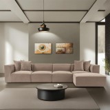Cumpara ieftin Colțar dreapta Sora Cappuccino 430x75x102 cm