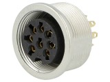 Conector M16 Soclu Mamă, 8 PIN, 5A 60V, IP68